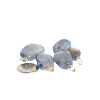 Agate Blue Tumbled Pendants - 5 Pack from The Rock Space