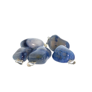 Agate Blue Tumbled Pendants - 5 Pack from The Rock Space