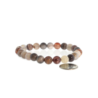 Agate Botswana Round Bracelet - 8mm from The Rock Space