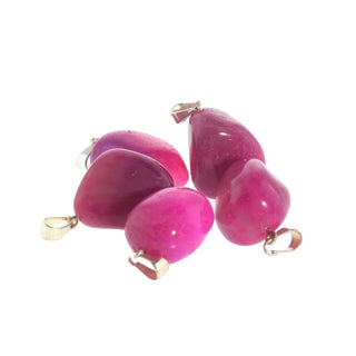 Agate Pink Tumbled Pendants - 5 Pack from The Rock Space