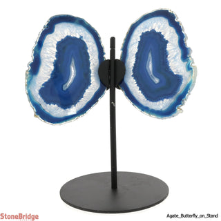 Agate Slice Butterfly With Stand - 8 3/4" x 6"    from The Rock Space