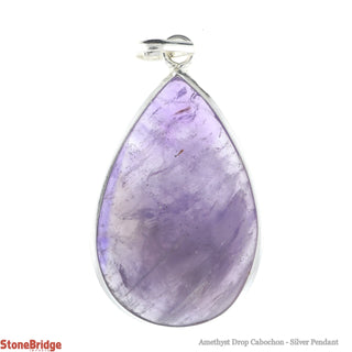 Amethyst Drop Cabochon Silver Pendant    from The Rock Space