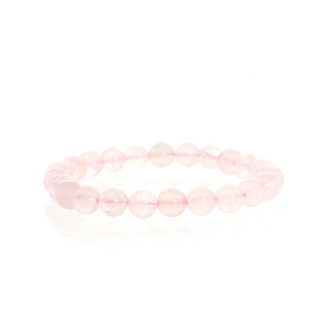 Rose Quartz Bead Bracelet 8mm from The Rock Space