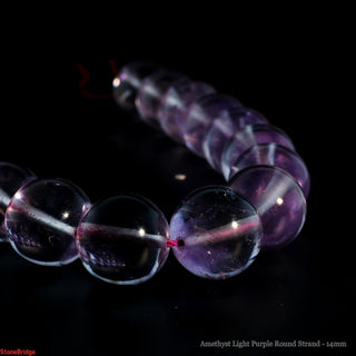 Amethyst Light Purple Round Strand - 14mm    from The Rock Space