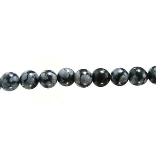 Snowflake Obsidian - Round Strand 15" - 4mm    from Stonebridge Imports