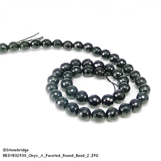 Onyx A Faceted - Round Strand 15" - 8mm    from The Rock Space