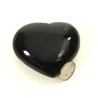 Black Obsidian Heart #4 - 1 3/4" to 2 3/4"    from The Rock Space