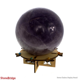 Chakra Wooden Sphere Stand - 7 Mini Stones    from The Rock Space