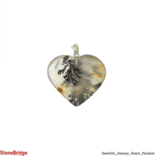 Dendrite Gemmy Heart Pendant - 3/4" to 1 1/4"    from The Rock Space