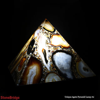 Agate Pyramid Lamp U#2 - 25cm from The Rock Space