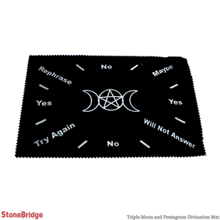 Triple Moon and Pentagram - Pendulum Divination Mat