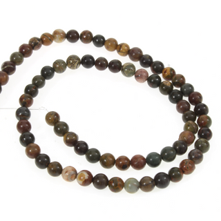 Picasso Jasper - Round Strand 15" - 4mm    from Stonebridge Imports