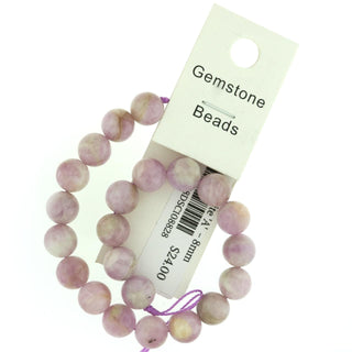 Kunzite A - Round Strand 7" - 8mm    from Stonebridge Imports