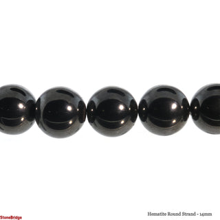 Hematite - Round Strand 14mm    from The Rock Space