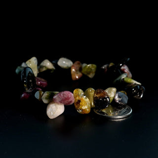 Tourmaline Mix Tumbled Offset Bracelet from The Rock Space