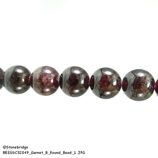 Garnet B - Round Strand 15" - 4mm    from Stonebridge Imports