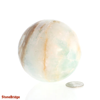 Caribbean Blue Calcite Sphere - Small #4 - 2 1/2"    from The Rock Space