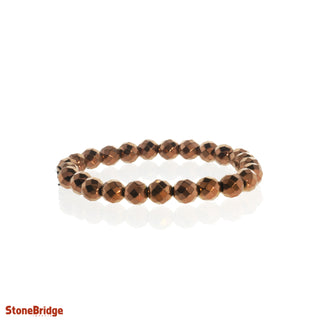 Hematite Faceted Copper Round Bracelet - 8mm    from The Rock Space