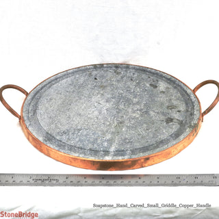 Soapstone Grilling Plate - Copper handles - 10" - Small    from The Rock Space