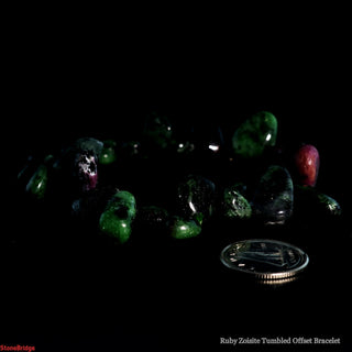 Ruby Zoisite Tumbled Offset Bracelet from The Rock Space