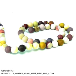 Mookaite Jasper Matte - Round Strand 15" - 8mm    from Stonebridge Imports