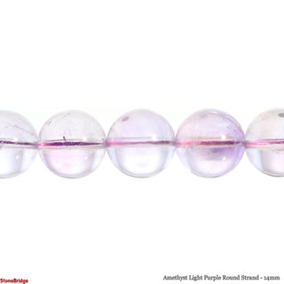 Amethyst Light Purple Round Strand - 14mm    from The Rock Space