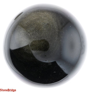 Obsidian Gold Sheen Sphere - Extra Small #1 - 1" from The Rock Space