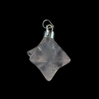 Rose Quartz Merkaba - 925 Silver Pendant from Stonebridge Imports