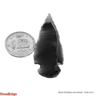 Black Obsidian Arrowhead - 10 Pack    from Stonebridge Imports