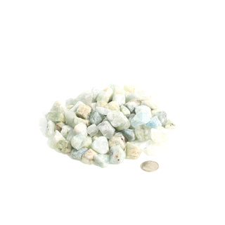 Aquamarine B Tumbled Stones - Semi Polished from The Rock Space