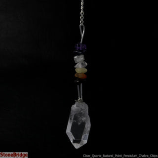 Clear Quartz Chakra Chip Pendulum    from The Rock Space