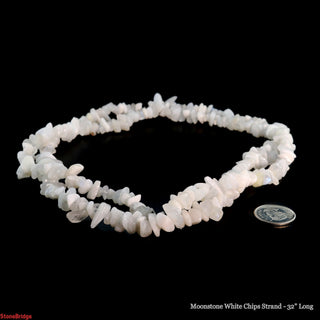 Moonstone White Chip Strands - 5mm to 8mm