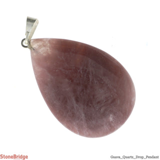 Guava Quartz Drop Pendant - 34mm x 25mm    from The Rock Space