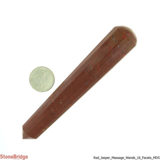 Red Jasper Pointed Massage Wand - Medium #3 - 4" to 5" from The Rock Space