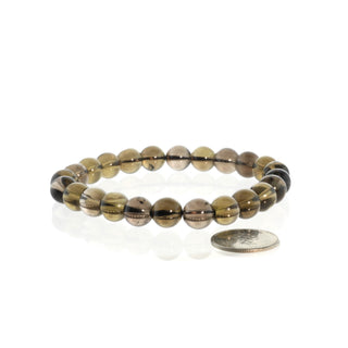 Smoky Quartz Round Bracelet - 8mm