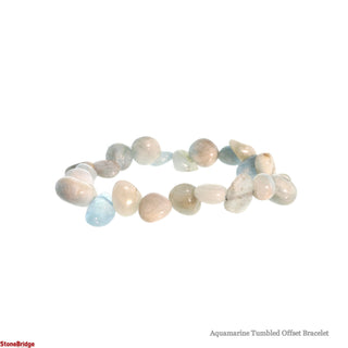 Aquamarine Tumbled Offset Bracelet from The Rock Space