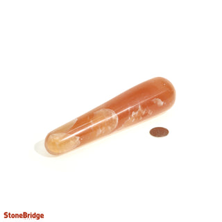 Calcite Honey Rounded Massage Wand - Jumbo #3 - 5 1/2" to 7"    from The Rock Space