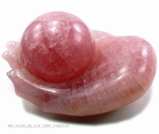 Rose Quartz Carving Hand & Sphere U#5    from The Rock Space