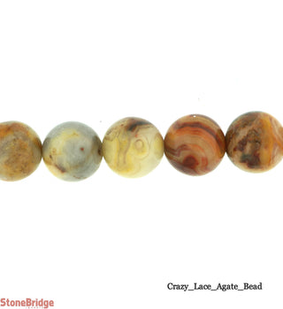 Crazy Lace Agate - Round Strand 15" - 8mm    from The Rock Space