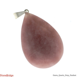 Guava Quartz Drop Pendant - 34mm x 25mm    from The Rock Space