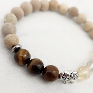 Camphor & Citrine & Tiger���s Eye Bracelet - 8mm from The Rock Space