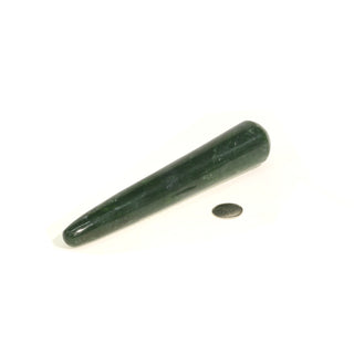 Jade Nephrite Rounded Massage Wand - Jumbo #3 - 5 1/2" to 7"    from The Rock Space