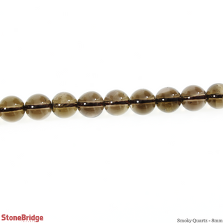 Smoky Quartz - Round Strand 15" - 8mm    from The Rock Space