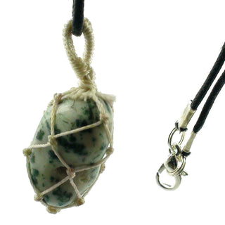 Black Cord Tumbled Wrapped Necklaces    from The Rock Space