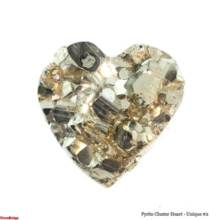 Pyrite Cluster Heart U#2 - 3 1/4"    from The Rock Space