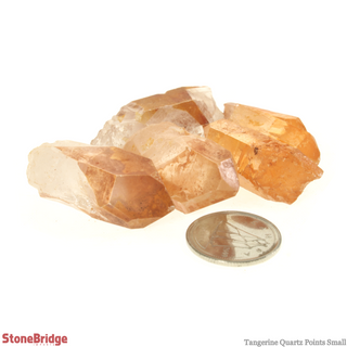 Tangerine Quartz Points - Small - 200g Bag    from Stonebridge Imports