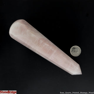 Rose Quartz A Pointed Massage Wand - Jumbo #2 - 4 1/2" to 5 1/2"    from The Rock Space