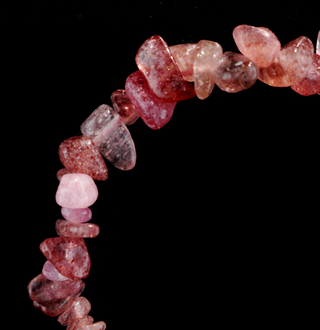 Strawberry Quartz Chip Bracelet from The Rock Space