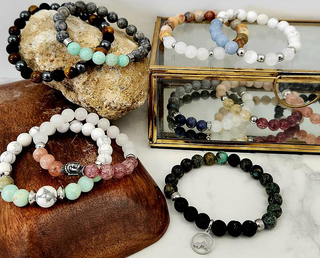 7 Chakra Stone & Black Onyx Bracelet (Kids 4+) - 8mm    from The Rock Space