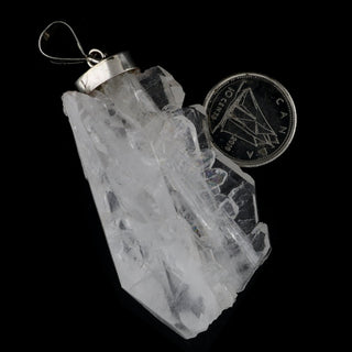 Tabby Quartz Sterling Silver Pendant - 1 2/3" to 2 3/4" from The Rock Space